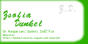 zsofia dunkel business card